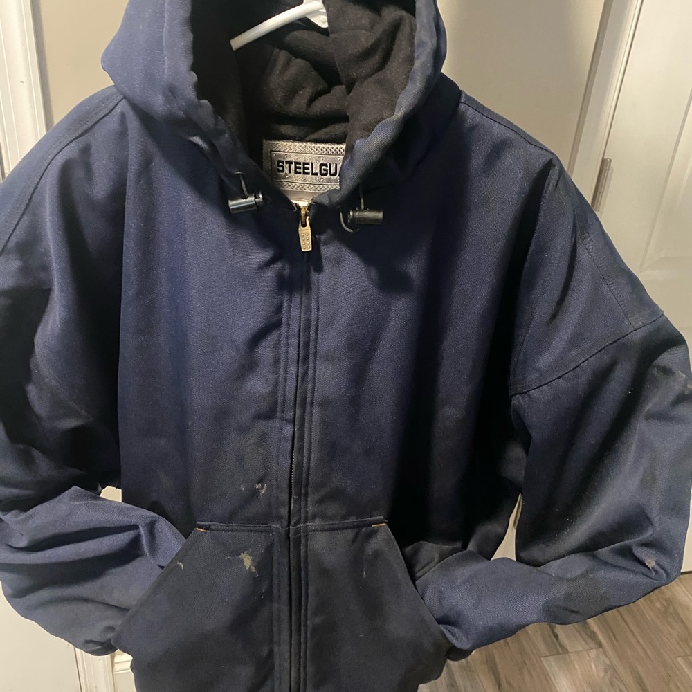MENS NAVY BLUE INSULATED ALL WORKMAN’S COAT